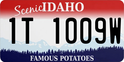 ID license plate 1T1009W