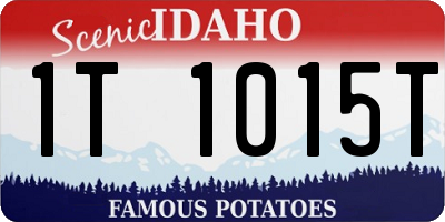 ID license plate 1T1015T