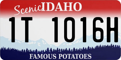 ID license plate 1T1016H