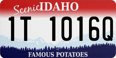 ID license plate 1T1016Q
