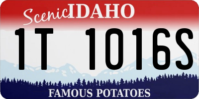 ID license plate 1T1016S