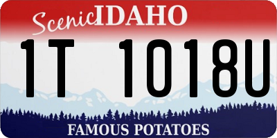 ID license plate 1T1018U