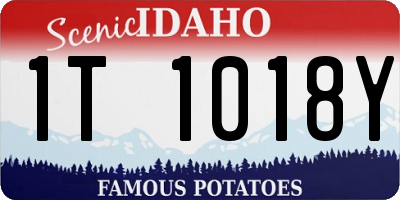 ID license plate 1T1018Y
