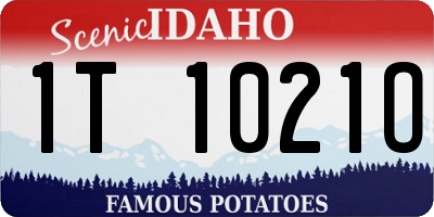 ID license plate 1T1021O