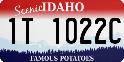 ID license plate 1T1022C