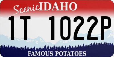 ID license plate 1T1022P