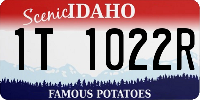ID license plate 1T1022R