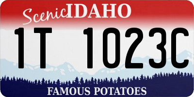 ID license plate 1T1023C