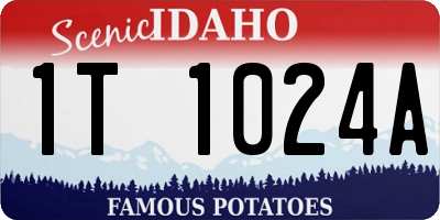 ID license plate 1T1024A