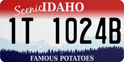 ID license plate 1T1024B