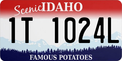 ID license plate 1T1024L