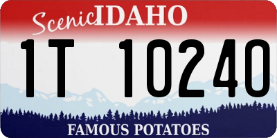 ID license plate 1T1024O