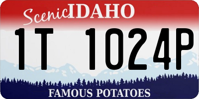 ID license plate 1T1024P