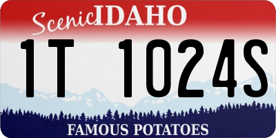 ID license plate 1T1024S