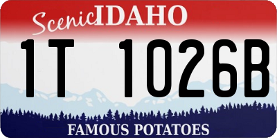 ID license plate 1T1026B