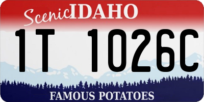 ID license plate 1T1026C