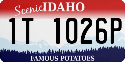 ID license plate 1T1026P