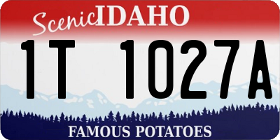 ID license plate 1T1027A