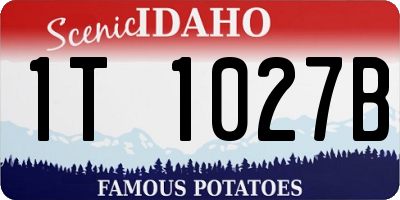 ID license plate 1T1027B