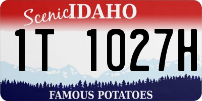 ID license plate 1T1027H