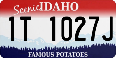 ID license plate 1T1027J