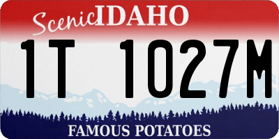 ID license plate 1T1027M