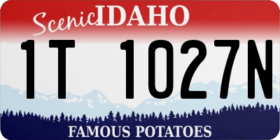 ID license plate 1T1027N