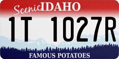ID license plate 1T1027R