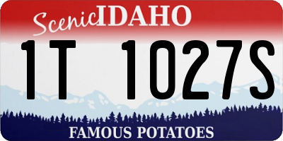 ID license plate 1T1027S
