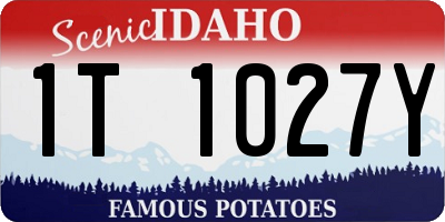 ID license plate 1T1027Y