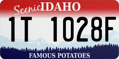 ID license plate 1T1028F