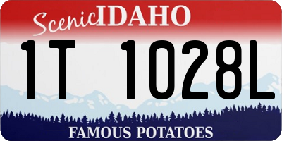 ID license plate 1T1028L
