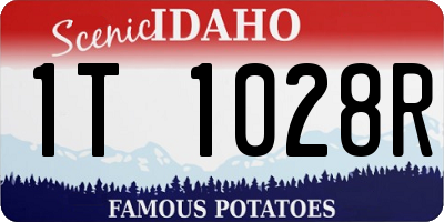 ID license plate 1T1028R