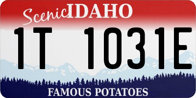 ID license plate 1T1031E