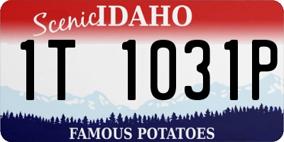 ID license plate 1T1031P