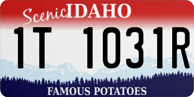 ID license plate 1T1031R
