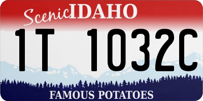 ID license plate 1T1032C