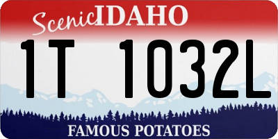 ID license plate 1T1032L