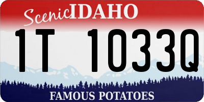 ID license plate 1T1033Q