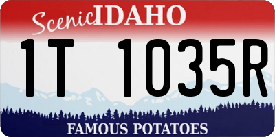 ID license plate 1T1035R