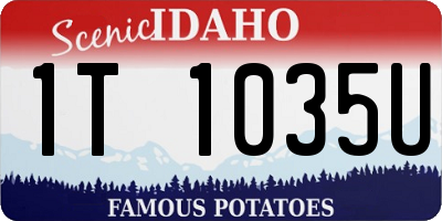 ID license plate 1T1035U