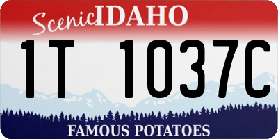 ID license plate 1T1037C