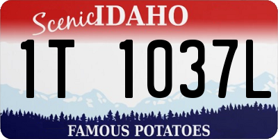 ID license plate 1T1037L
