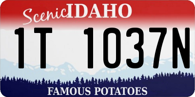 ID license plate 1T1037N