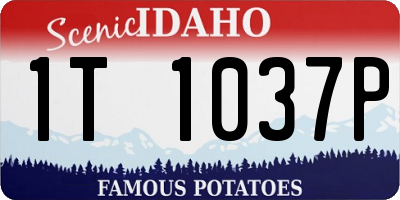 ID license plate 1T1037P