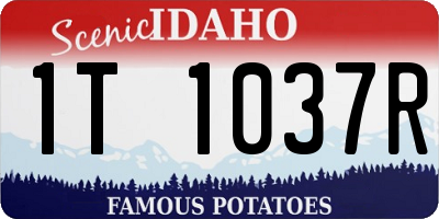 ID license plate 1T1037R
