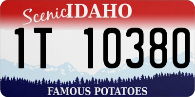 ID license plate 1T1038O