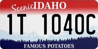 ID license plate 1T1040C