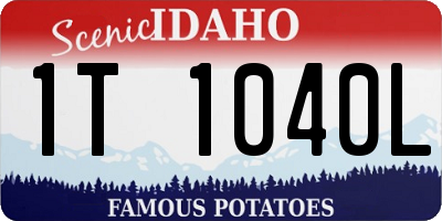 ID license plate 1T1040L