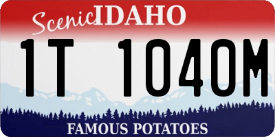 ID license plate 1T1040M
